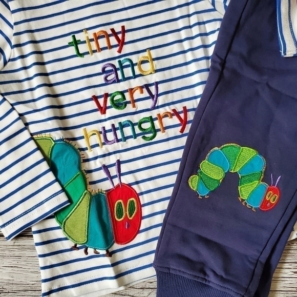 Eric Carle The Very Hungry Caterpillar Embroidered Top and Pants Set - Picture 3 of 10